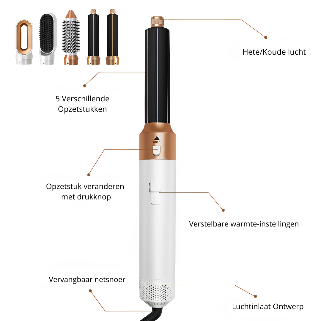 AirLabs™ - 5 in 1 Haarstyler | Alleen vandaag 50% korting!